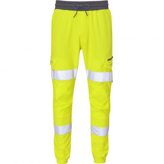 Leo Hawkridge Ecoviz High Performance 4X Stretch Trouser Hi-Vis Yellow - Abbigliamento da lavoro - Abbigliamento da Lavoro Taglie Forti Uomo