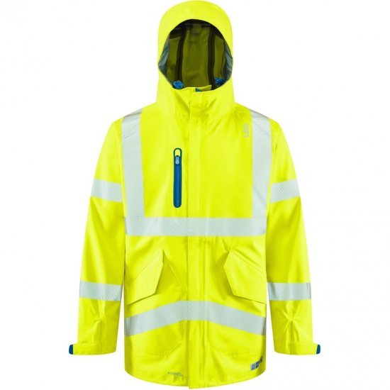 Leo Marisco LTEC 20K High Performance Breathable Waterproof Hi-Vis Yellow - Abbigliamento da lavoro - Abbigliamento da Lavoro Taglie Forti Uomo