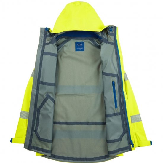 Leo Marisco LTEC 20K High Performance Breathable Waterproof Hi-Vis Yellow - Abbigliamento da lavoro - Abbigliamento da Lavoro Taglie Forti Uomo