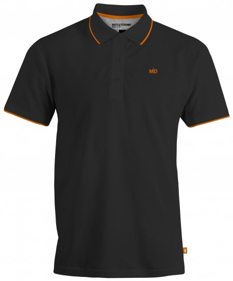 Motley Denim Helsinki Polo Black - Polo - Polo Uomo Taglie Forti
