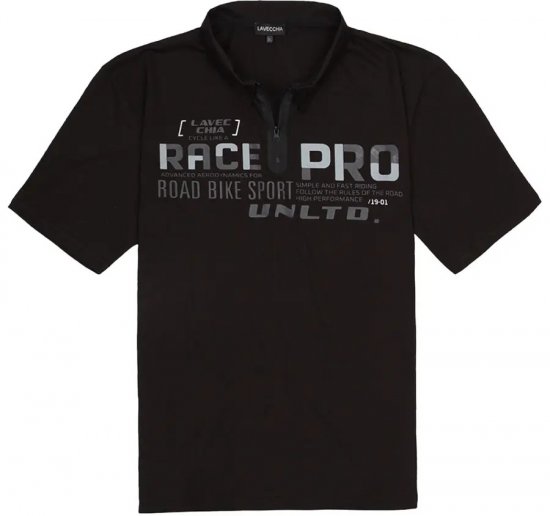 Lavecchia 2030 Polo Shirt Short Sleeve Black - Polo - Polo Uomo Taglie Forti