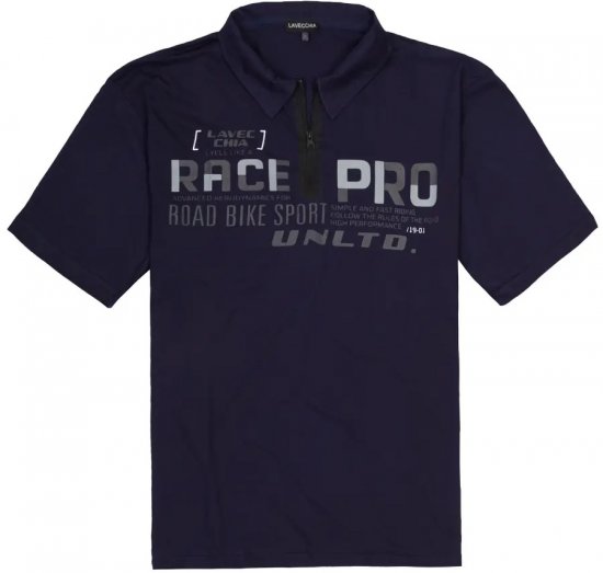 Lavecchia 2030 Polo Shirt Short Sleeve Navy - Polo - Polo Uomo Taglie Forti