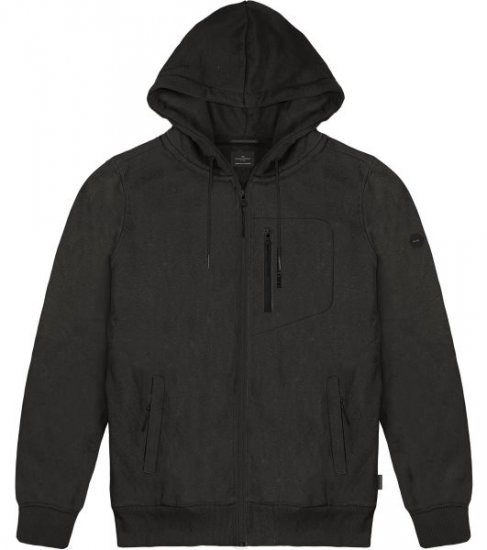 Double Outfitters MTOP-1160 Felpa con cappuccio e zip Nero - Felpe & felpe con cappuccio - Felpe & Felpe con Cappuccio Uomo Taglie Forti