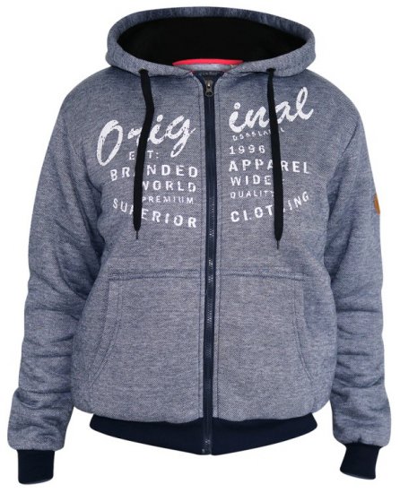 D555 Murdoch Sherpa Lined Hoodie - Felpe & felpe con cappuccio - Felpe & Felpe con Cappuccio Uomo Taglie Forti