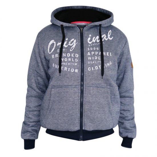 D555 Murdoch Sherpa Lined Hoodie - Felpe & felpe con cappuccio - Felpe & Felpe con Cappuccio Uomo Taglie Forti