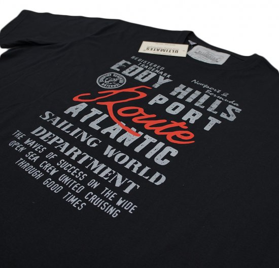 EDDY HILLS Atlantic T-shirt Black - Magliette - Magliette Uomo Taglie Forti