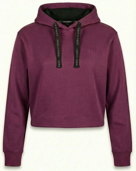 Nora Mikken KAMILLA Cropped Hoodie Mauve Wine - ABBIGLIAMENTO DA DONNA XS-XXL - 