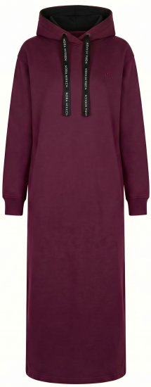 Nora Mikken MARTINA Maxi Hoodie Dress Mauve Wine - ABBIGLIAMENTO DA DONNA XS-XXL - 