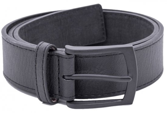 D555 Ozzy Leather Belt Black, 4cm - Cinture - Cintura Uomo Taglie Forti