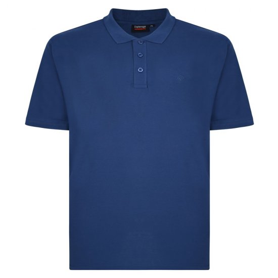 Espionage P074C Polo a Maniche Corte Blu Scuro - Polo - Polo Uomo Taglie Forti