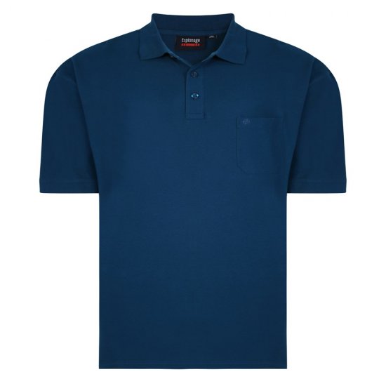 Espionage P074C Polo a Maniche Corte Verde Petrolio Scuro - Polo - Polo Uomo Taglie Forti