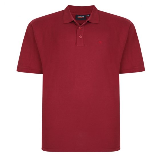 Espionage P074C Polo a Maniche Corte Bordeaux - Polo - Polo Uomo Taglie Forti