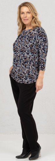 Scandinavian Caramel Tiny Flower Petals Blouse Light Blue - T-shirt stampate da donna - 