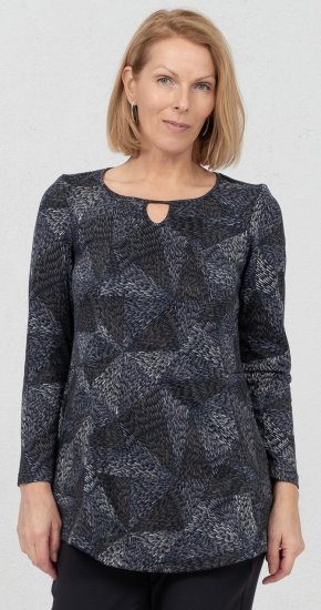 Scandinavian Caramel Triangles Tunic Dark Blue - T-shirt stampate da donna - 