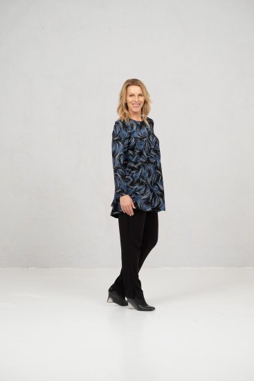 Scandinavian Caramel Swirls Tunic Blue - T-shirt stampate da donna - 
