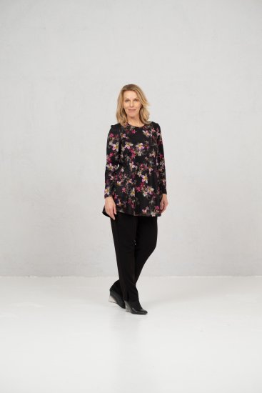 Scandinavian Caramel Flowers Tunic Red and Pink - T-shirt stampate da donna - 