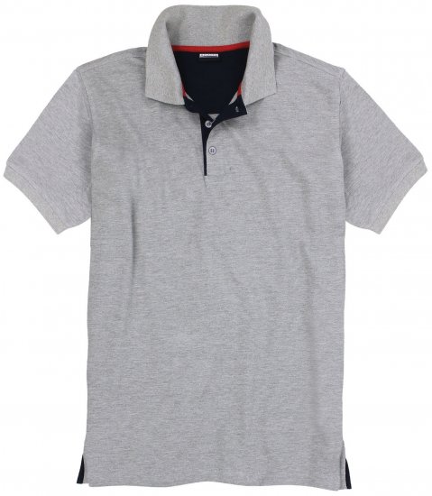Adamo Pablo Comfort fit Polo Shirt Grey - Polo - Polo Uomo Taglie Forti