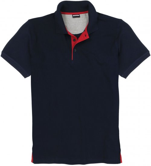 Adamo Pablo Comfort fit Polo Shirt Navy - Polo - Polo Uomo Taglie Forti