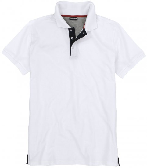 Adamo Pablo Comfort fit Polo Shirt White - Polo - Polo Uomo Taglie Forti