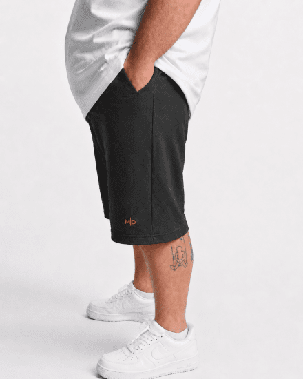 Motley Denim Paris Sweatshorts Charcoal - Pantaloni & pantaloncini tuta - Pantaloni Tuta Uomo Taglie Forti