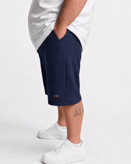 Motley Denim Paris Sweatshorts Dark Indigo - Pantaloni & pantaloncini tuta - Pantaloni Tuta Uomo Taglie Forti