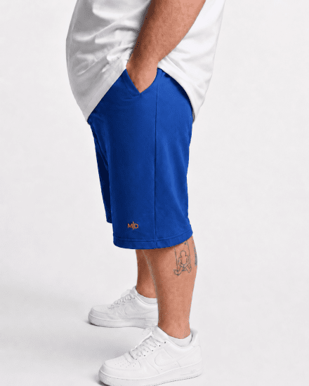 Motley Denim Paris Sweatshorts Royal Blue - Pantaloni & pantaloncini tuta - Pantaloni Tuta Uomo Taglie Forti