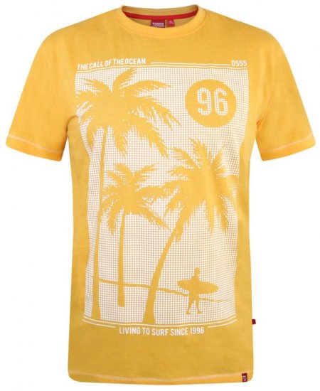 D555 Kansas T-shirt Yellow - Magliette - Magliette Uomo Taglie Forti