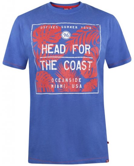 D555 Arizona T-shirt Blue - Magliette - Magliette Uomo Taglie Forti