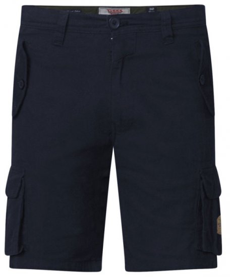 D555 Larry Cargo Shorts Navy - Shorts - Pantaloncini Uomo Taglie Forti