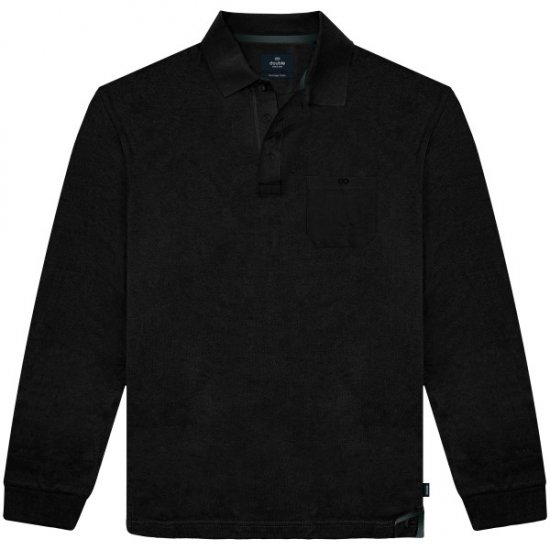 Double Outfitters PS-3100 Polo Shirt Chest Pocket Black - Polo - Polo Uomo Taglie Forti