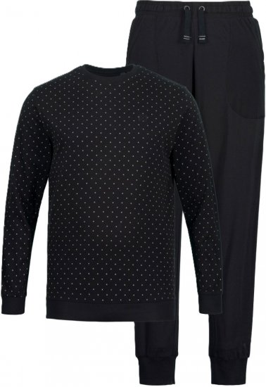 JP1880 Two-piece Pajama Belly Fit Long Sleeve Long Pants Black TALL - ABBIGLIAMENTO UOMO MT-6XLT - Taglie Tall Uomo