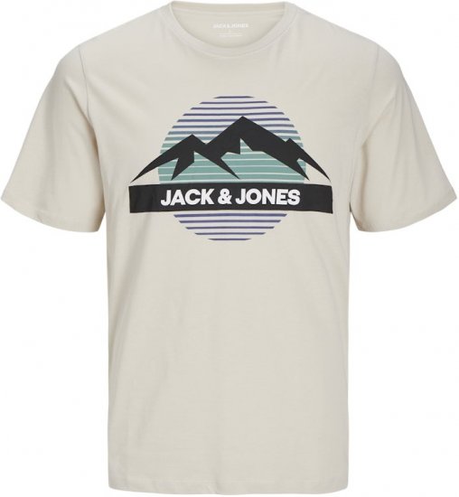 Jack & Jones PEAK T-Shirt Gray - Magliette - Magliette Uomo Taglie Forti