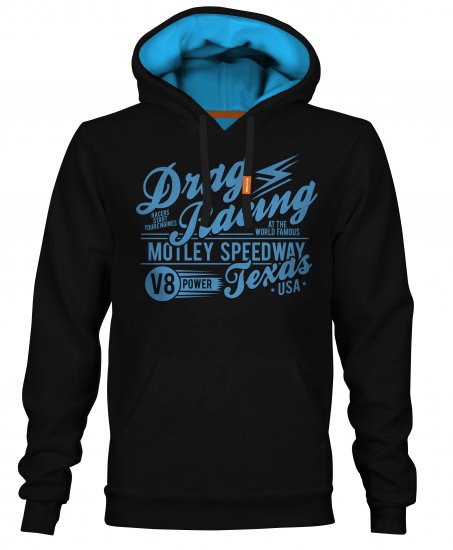 Motley Denim Ripley Hoodie Black - Felpe & felpe con cappuccio - Felpe & Felpe con Cappuccio Uomo Taglie Forti