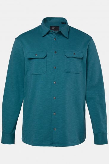 JP1880 Jersey Shirt Long Sleeve Modern Fit Blue - Camicie - Camicie Taglie Forti Uomo