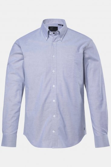 JP1880 Oxford Shirt Flexnamic Long Sleeve Grey - Camicie - Camicie Taglie Forti Uomo