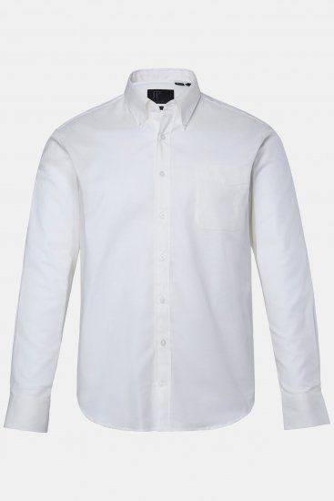 JP1880 Oxford Shirt Flexnamic Long Sleeve Snow White - Camicie - Camicie Taglie Forti Uomo