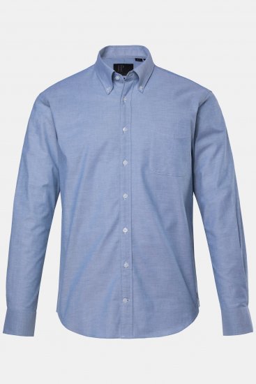 JP1880 Oxford Shirt Flexnamic Long Sleeve Ash Turquoise - Camicie - Camicie Taglie Forti Uomo