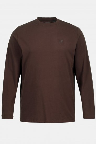 JP1880 Long Sleeve OEKO-TEX T-Shirt Brown - Magliette - Magliette Uomo Taglie Forti