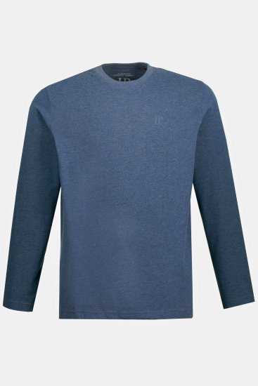 JP1880 Long Sleeve OEKO-TEX T-Shirt Blue Denim - Magliette - Magliette Uomo Taglie Forti