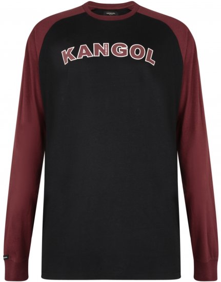 Kangol Rufio Long Sleeve T-shirt Black - Magliette - Magliette Uomo Taglie Forti