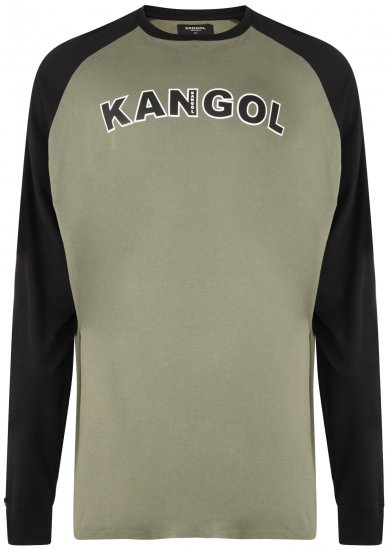 Kangol Rufio Long Sleeve T-shirt Khaki - Magliette - Magliette Uomo Taglie Forti