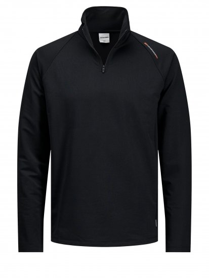 Jack & Jones Running Half Zip Sweat Black - Felpe & felpe con cappuccio - Felpe & Felpe con Cappuccio Uomo Taglie Forti