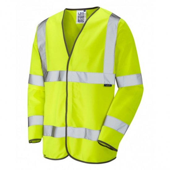 Leo Shirwell Ecoviz Sleeved Waistcoat Hi-Vis Yellow - Abbigliamento da lavoro - Abbigliamento da Lavoro Taglie Forti Uomo