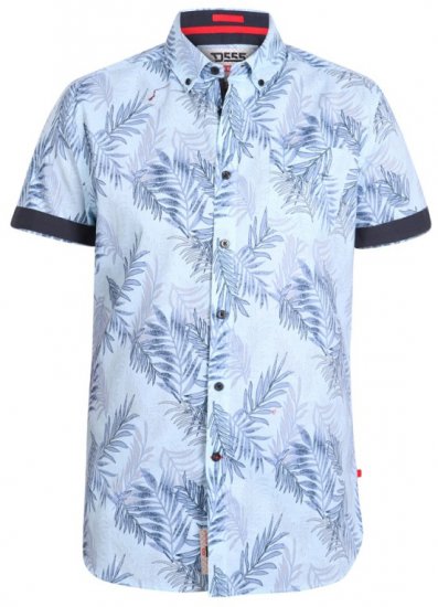 D555 Santana Hawaii Shirt Sky Blue - Camicie - Camicie Taglie Forti Uomo