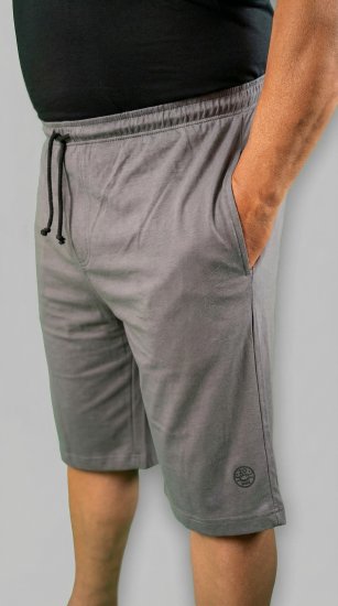20 Nodi Scirocco Short Leg Sports Pants in Combed Cotton Jersey Grey - Pantaloni & pantaloncini tuta - Pantaloni Tuta Uomo Taglie Forti