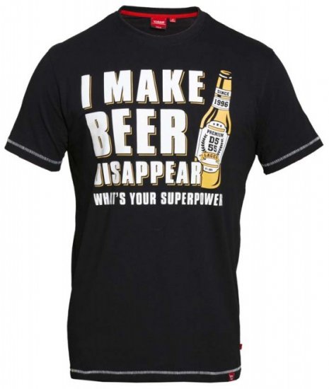 D555 Seattle T-shirt Black - Magliette - Magliette Uomo Taglie Forti