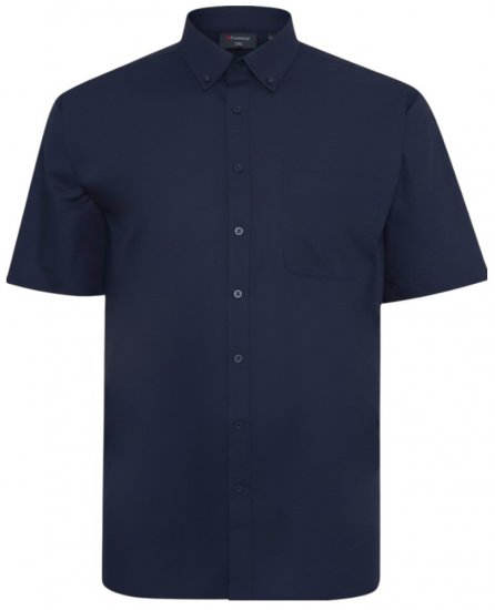 Espionage SH149 Plain Short Sleeve Shirt Navy - Camicie - Camicie Taglie Forti Uomo
