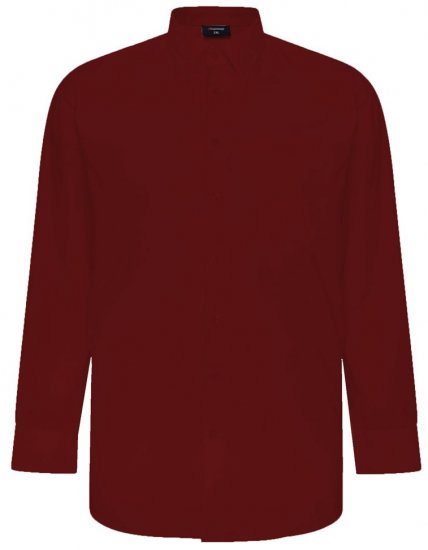 Espionage SH150 camicia a maniche lunghe rosso vino - Camicie - Camicie Taglie Forti Uomo