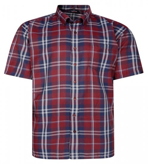 Espionage SH447 Camicia a quadri burgundy - Camicie - Camicie Taglie Forti Uomo