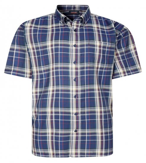 Espionage SH447 Camicia a quadri blu navy - Camicie - Camicie Taglie Forti Uomo